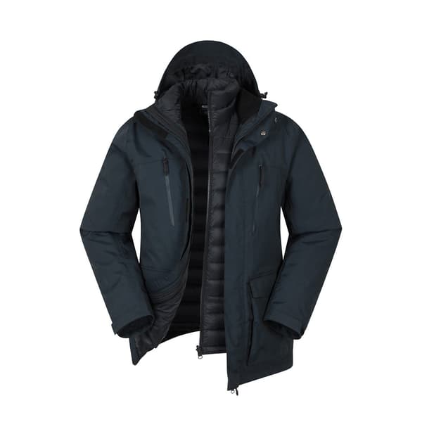 Mountain Warehouse Maple 3-i-1 Vattentät Jacka Herr M Marinblå Navy M