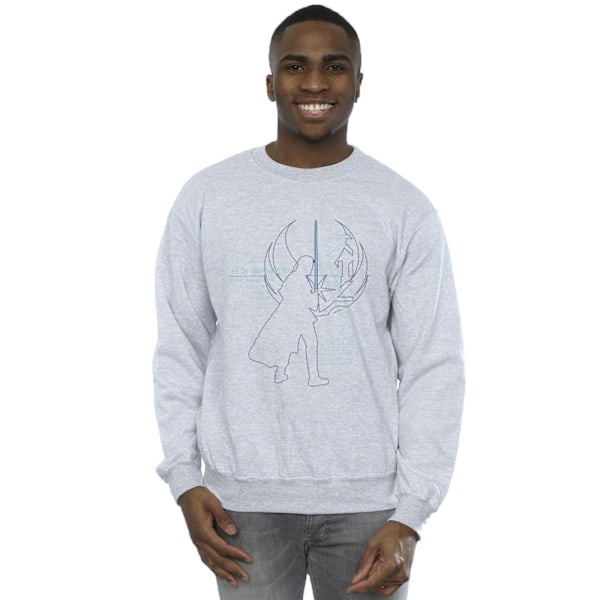 Star Wars Herr Obi-Wan Kenobi Jedi Master Balance Sweatshirt XX Sports Grey XXL