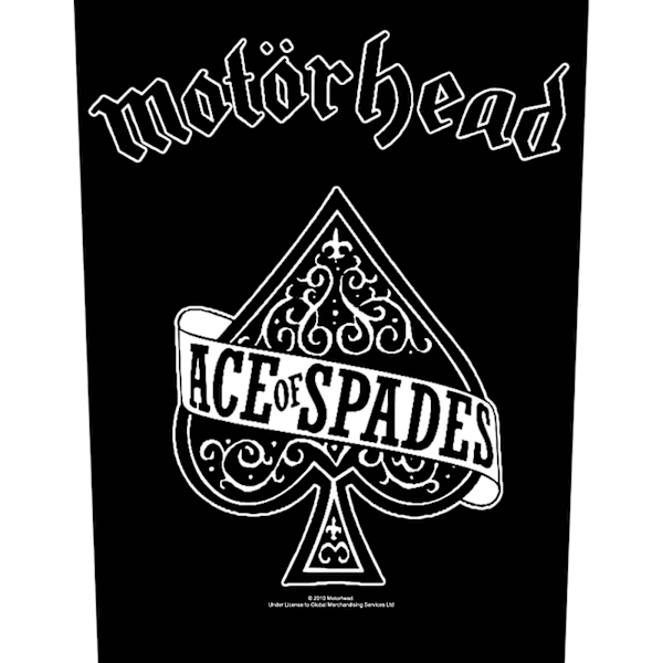 Motorhead Ace Of Spades Patch One Size Svart/Vit Black/White One Size