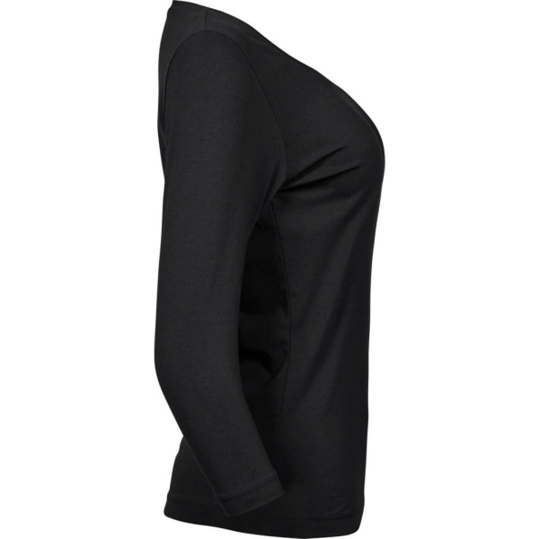 Tee Jays Dam/Kvinnor Stretch 3/4 Ärms T-shirt XL Svart Black XL