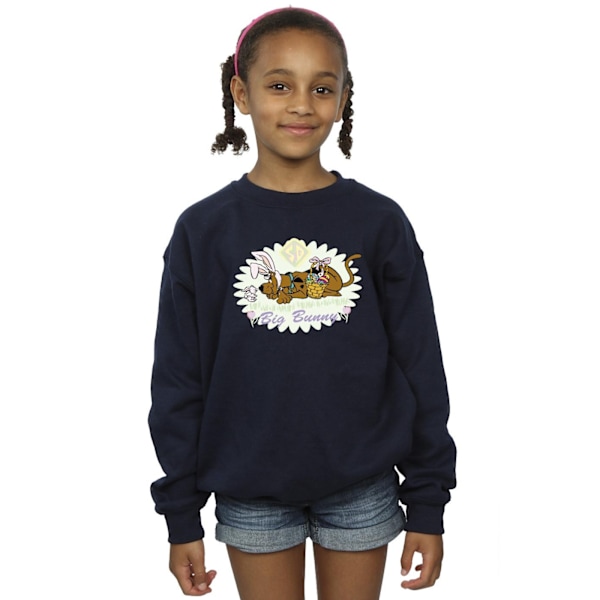 Scooby Doo Girls Big Bunny Sweatshirt 7-8 år Marinblå Navy Blue 7-8 Years