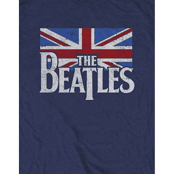 The Beatles Unisex Vuxen Flag Logo T-Shirt XL Marinblå Navy Blue XL