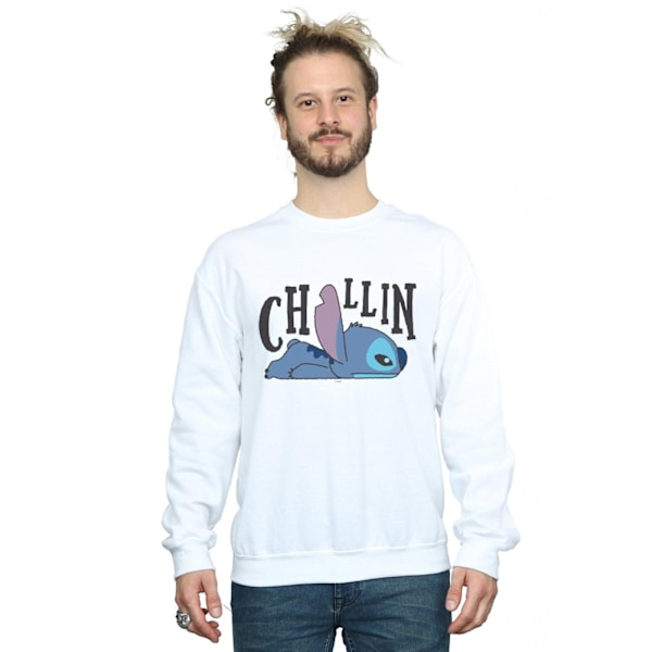 Disney Herr Lilo And Stitch Chillin Sweatshirt S Vit White S