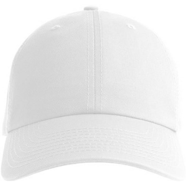 Atlantis Unisex Adult Fraser 6 Panel Organic Cotton Baseball Cap White One Size