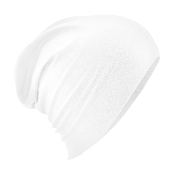 Beechfield Unisex Hemsedal Bomull Slouch Beanie One Size Vit White One Size