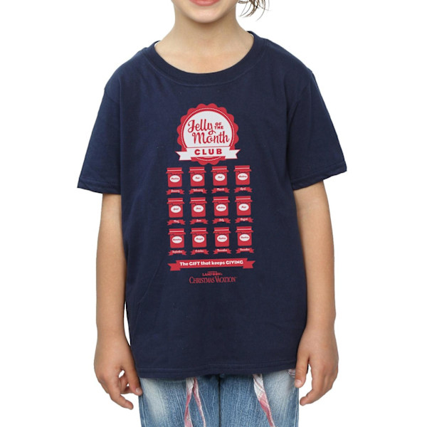 National Lampoon's Christmas Vacation Girls Jelly Club Bomull T-shirt Navy Blue 9-11 Years