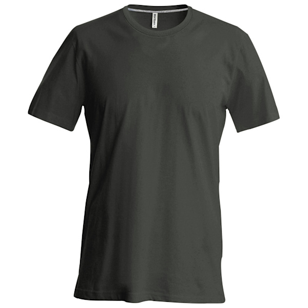 Kariban Slim Fit T-shirt med kort ärm och rund halsringning, L Grå Grey L