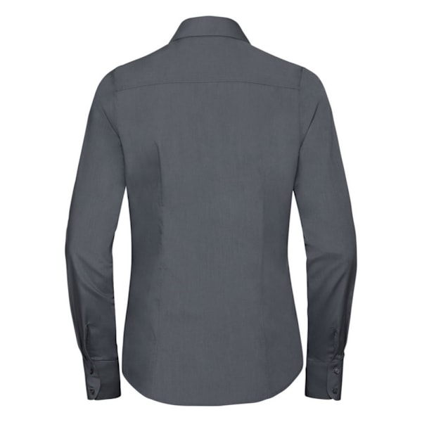 Russell Collection Dam/Kvinnors Långärmad Poly-Bomull Easy C Convoy Grey 4XL