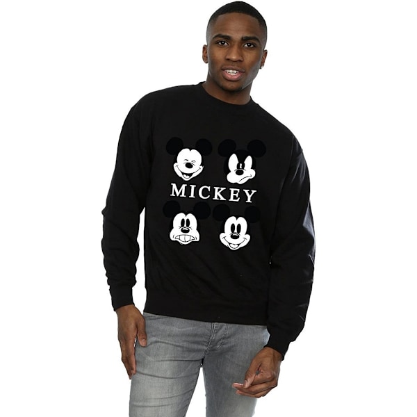 Disney Herr Four Heads Mickey Mouse Bomullströja 3XL Svart Black 3XL
