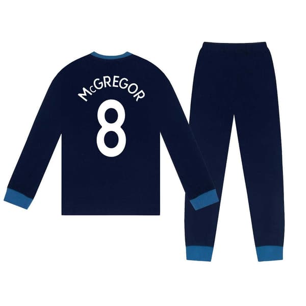 Scottish FA Pojkar McGregor 8 Sublimering Lång Pyjamas Set 13-14 År Navy Blue 13-14 Years