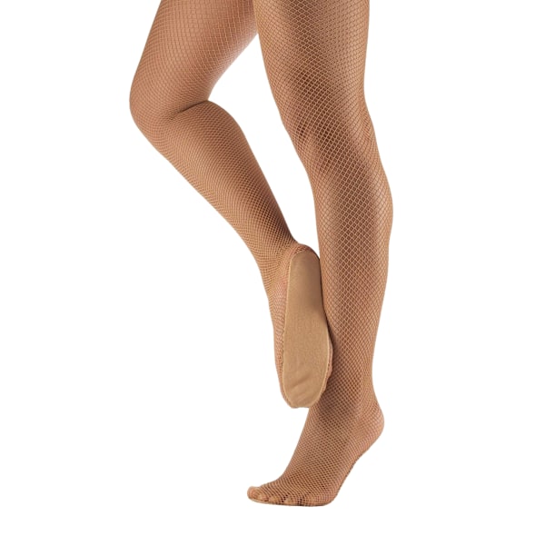 Silky Dam/Damer Dans Professionella Fisknät Strumpbyxor (1 Par) Caramel Toffee Medium (5ft-5ft8”)