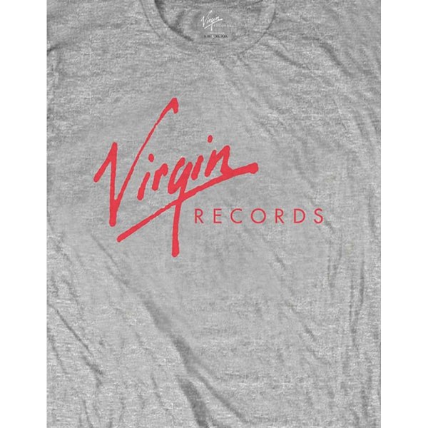 Virgin Records Unisex Vuxen Logo Bomull T-shirt S Grå Grey S