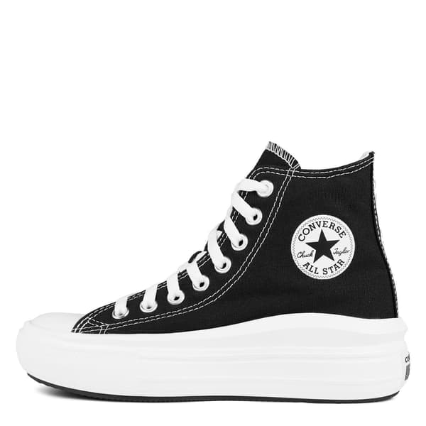 Converse Dam/Dam Chuck Taylor Canvas Platform High Top Träningsskor Black/White 6 UK