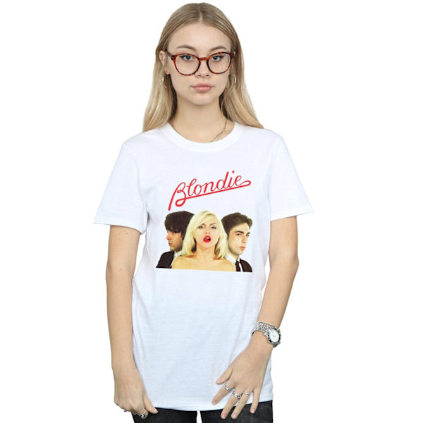 Blondie Dam/Damer Band Trio Bomull Boyfriend T-Shirt L Vit White L