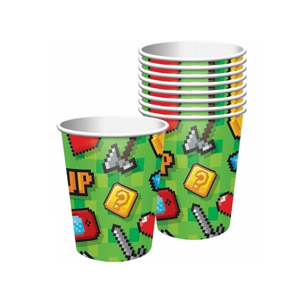 Kreativt partypapper för videospelsartiklar Party Cup (paket med 8) En Multicoloured One Size