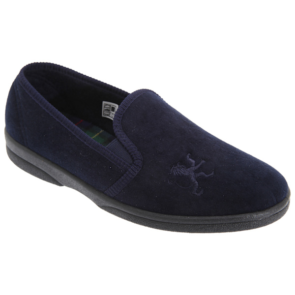 Sleepers Herr Frazer Lejonmotiv Tvillingkil Slippers 6 UK Marinblå Navy Blue 6 UK