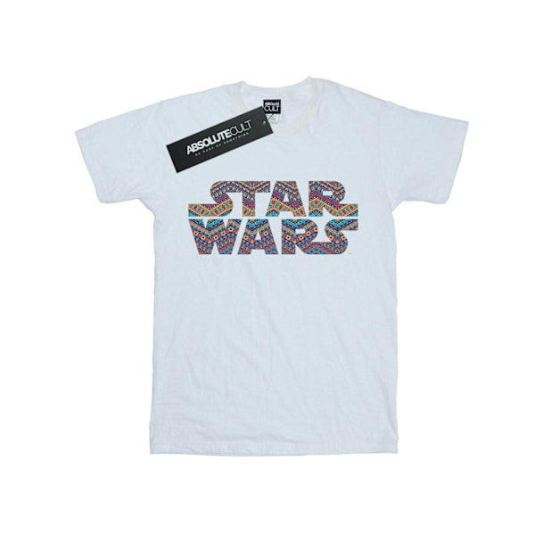 Star Wars Dam/Damer Färg Aztec Logo Bomull Boyfriend T-Sh White 3XL