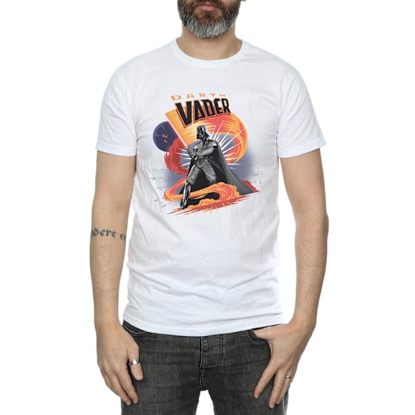 Star Wars Darth Vader Swirling Fury T-shirt S Vit White S