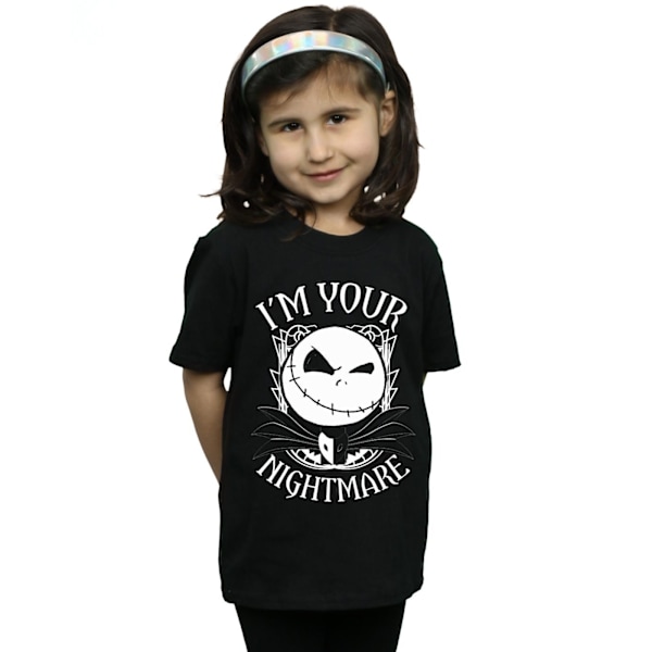Disney Girls Nightmare Before Christmas Nightmare Bomull T-Shir Black 3-4 Years