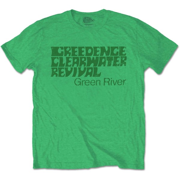 Creedence Clearwater Revival Unisex Adult Green River T-shirt L Irish Green L