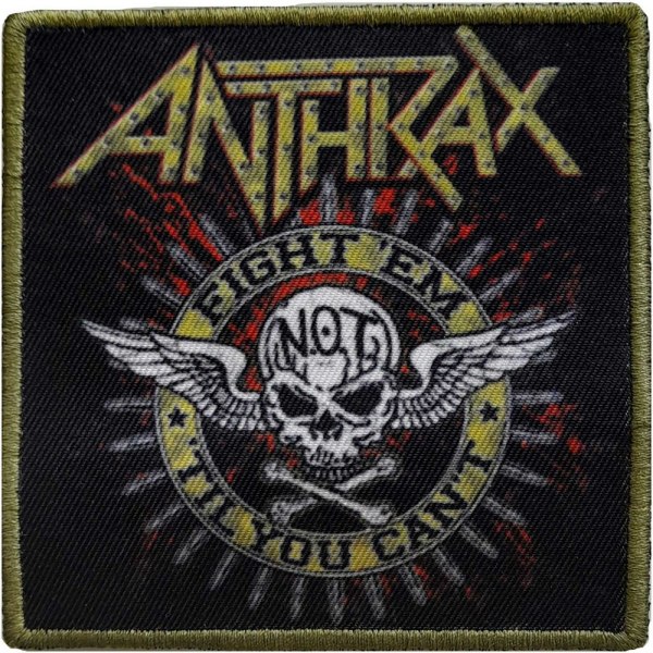 Anthrax Fight 'Em Iron On Patch One Size Gul/Svart Yellow/Black One Size