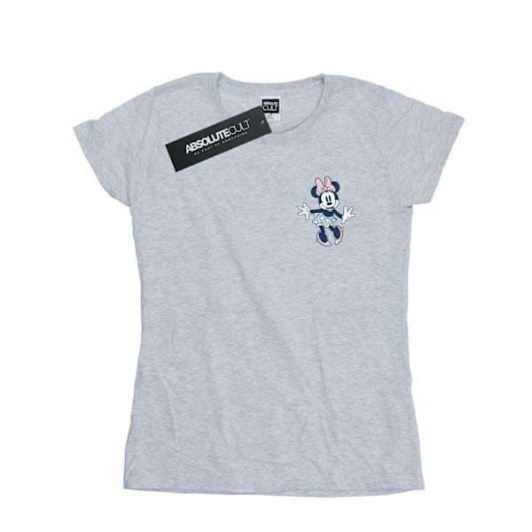 Disney Dam/Kvinnor Minnie Mouse Dansande Bröst Bomull T-shirt Sports Grey XL