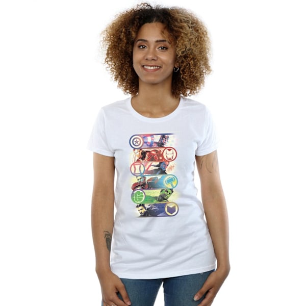 Marvel Womens/Ladies Avengers Endgame Original Heroes Bomull T-shirt White L