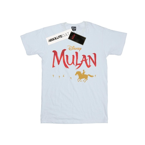 Disney Boys Mulan Movie Logo T-Shirt 7-8 år Vit White 7-8 Years