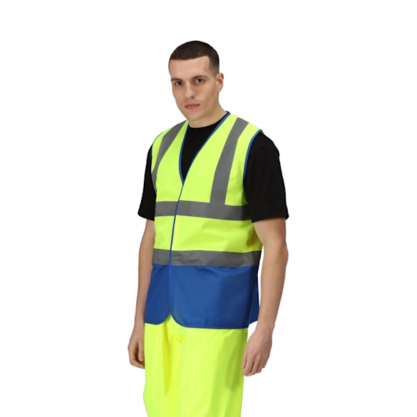 Regatta Pro Tvåfärgad Hi-Vis Väst M Fluorescerande Gul/Royal Fluorescent Yellow/Royal Blue M