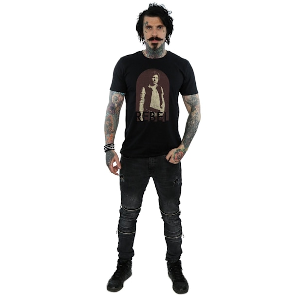 Star Wars Herr Han Solo Rebel T-shirt M Svart Black M