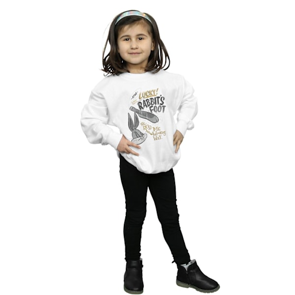 Looney Tunes Girls Bugs Bunny Rub Me The Wrong Way Sweatshirt 1 White 12-13 Years