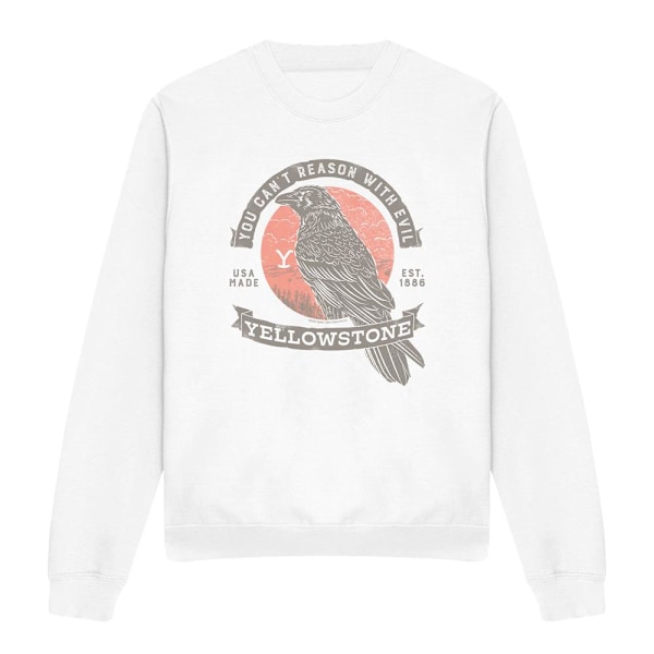 Yellowstone Unisex Vuxen Evil Bird Sweatshirt M Vit White M