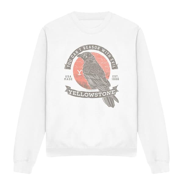 Yellowstone Unisex Vuxen Evil Bird Sweatshirt S Vit White S