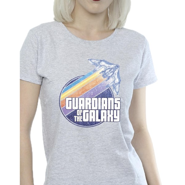 Guardians Of The Galaxy Dam/Kvinnor Badge Rocket Bomull T-shirt Sports Grey XL