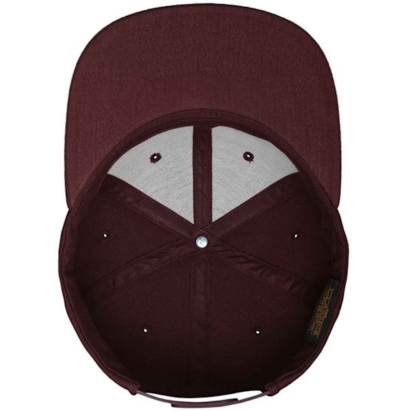 Flexfit Classic Snapback Cap för män, One Size, Maroon/Maroon Maroon/Maroon One Size