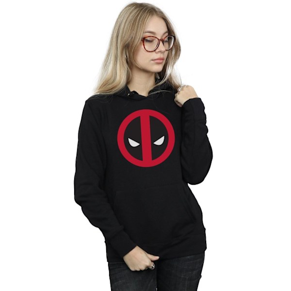 Marvel Dam/Kvinnor Deadpool Stor Ren Logotyp Hoodie XXL Svart Black XXL