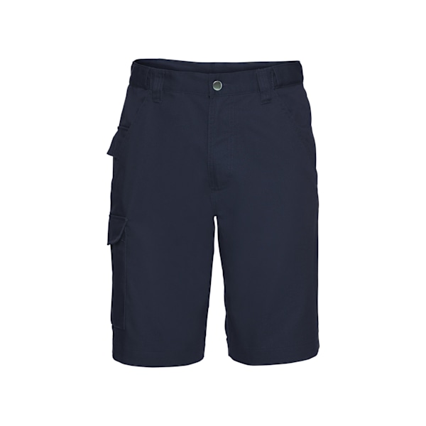 Russell Herr Polycotton Arbets Shorts 38R Fransk Marinblå French Navy 38R