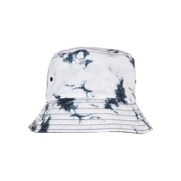 Yupoong Unisex vuxen Flexfit Batik Dye Vändbar Bucket Hat On Black/White One Size