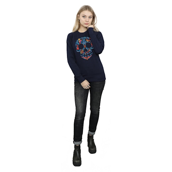 Coco Dam/Damer Skalle Bomullströja XXL Marinblå Navy Blue XXL