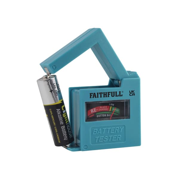 Faithfull Batteritestare För Aa, Aaa, C, D & 9v En Storlek Multi Multi Colour One Size
