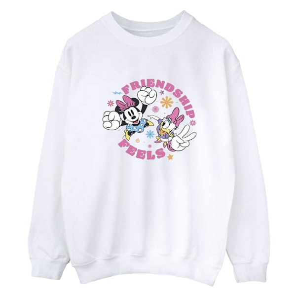 Disney Dam/Damer Minnie Mouse Daisy Vänskap Sweatshirt M White M