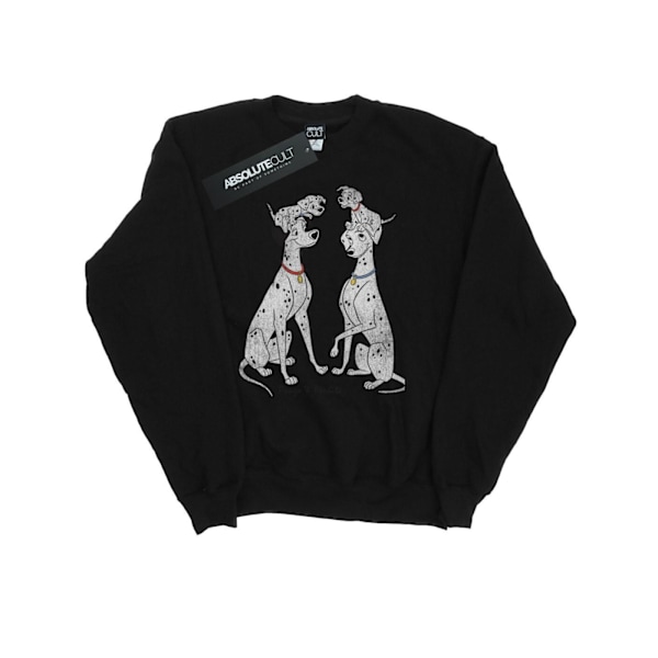 Disney Herr 101 Dalmatiner Klassisk Pongo Och Perdita Sweatshirt Black L