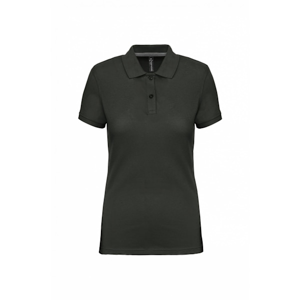 WK. Designed To Work Dam/Dam Piqué Antibakteriell Pikétröja Dark Grey 10 UK