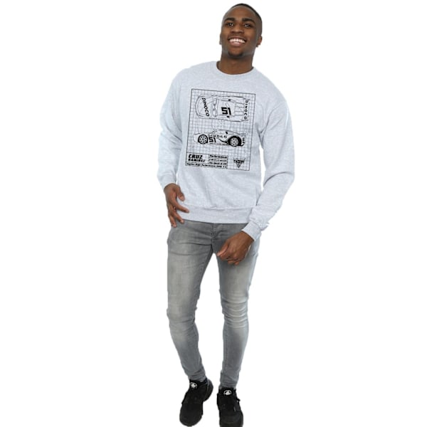 Disney Cars Cruz Ramirez Blueprint Sweatshirt M Sports Grå Sports Grey M