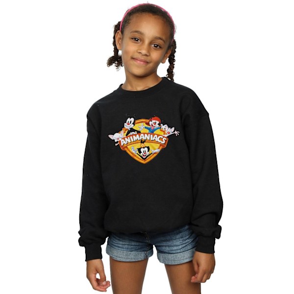 Animaniacs Girls Group Shield Sweatshirt 3-4 år Svart Black 3-4 Years