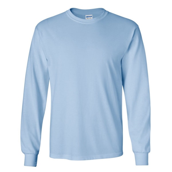 Gildan Herr Enfärgad Crew Neck Ultra Cotton Långärmad T-shirt L Light Blue L