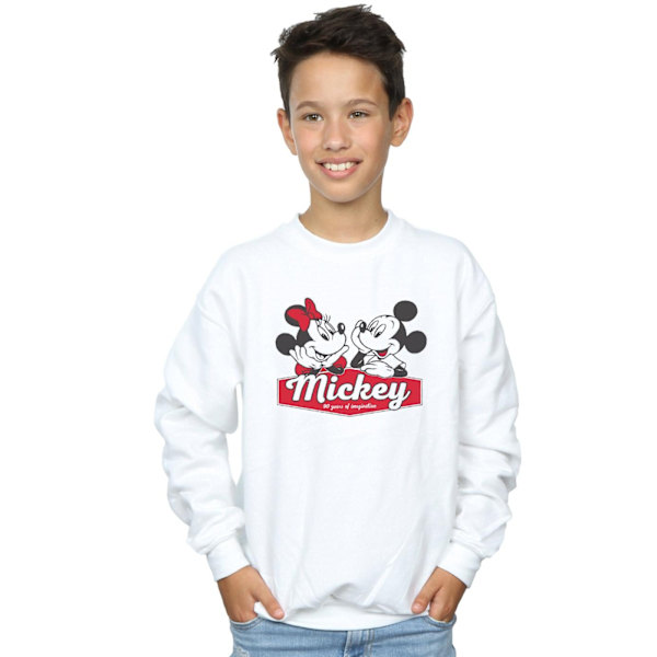 Disney Pojkar Mickie Och Minnie 90 År Sweatshirt 12-13 År W White 12-13 Years