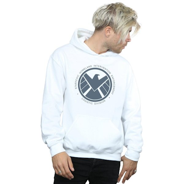 Marvel Mens Agents Of SHIELD Logistics Division Hoodie 4XL Vit White 4XL