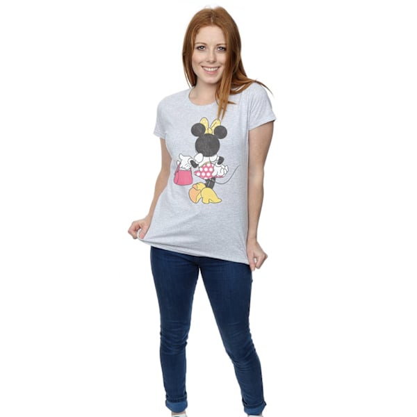 Disney Dam/Kvinnor Minnie Mouse Bak Pose Bomull T-shirt XXL Sports Grey XXL