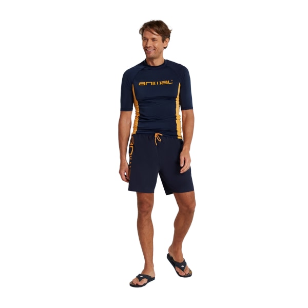 Animal Mens Kai Recycled Rash Guard L Navy Navy L